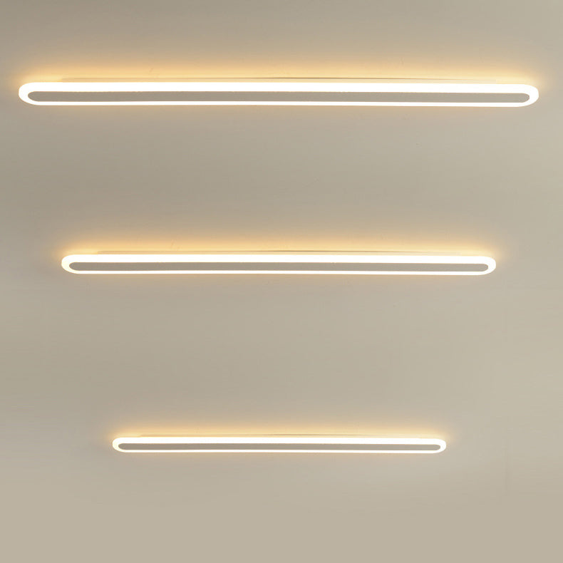 Modern Minimalist LED Wall Sconce - Rectangle Long Line Iron Acrylic Lamp for Living Room