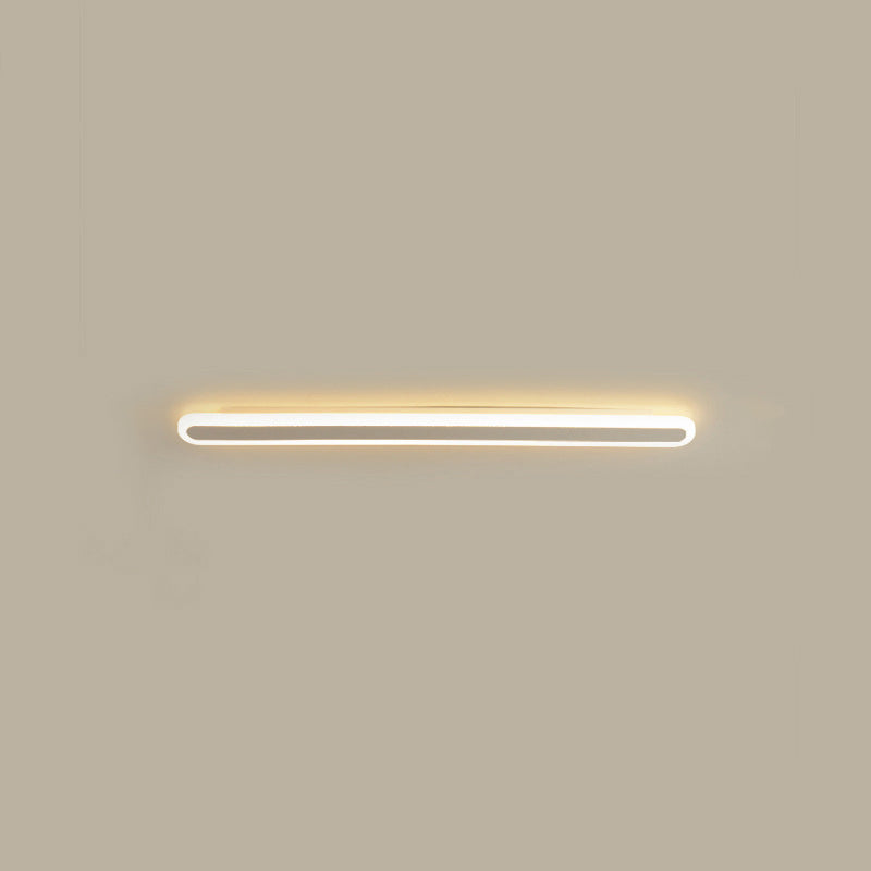 Modern Minimalist LED Wall Sconce - Rectangle Long Line Iron Acrylic Lamp for Living Room