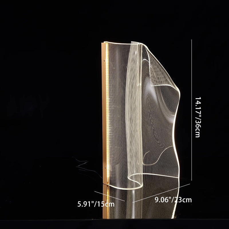 Contemporary Translucent Aluminum Acrylic LED Table Lamp for Bedroom