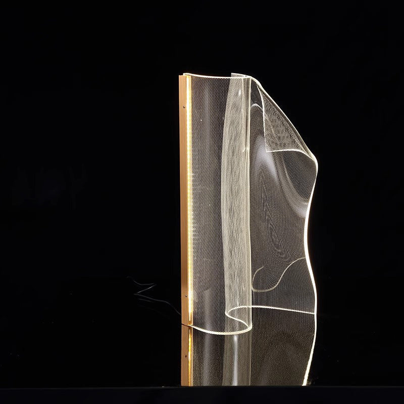 Contemporary Translucent Aluminum Acrylic LED Table Lamp for Bedroom