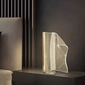 Contemporary Creative Irregular Transparent Aluminum Acrylic LED Table Lamp for Bedroom, Modern Home Lighting, Stylish Nightstand Light, Decorative LED Desk Lamp, Unique Acrylic Design, Energy-Efficient Lighting Solution, Ambient Bedroom Decor, Soft Glow