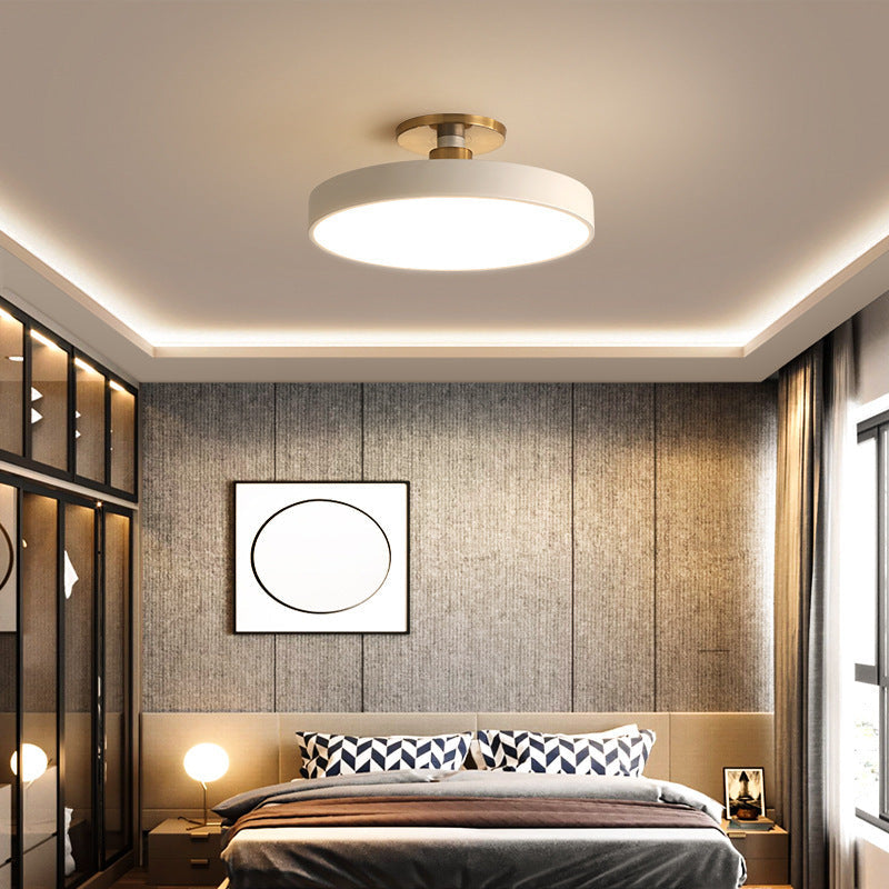 Modern Minimalist Round Acrylic LED Ceiling Light for Bedroom Semi-Flush Mount