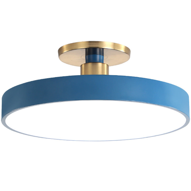 Modern Minimalist Round Acrylic LED Ceiling Light for Bedroom Semi-Flush Mount