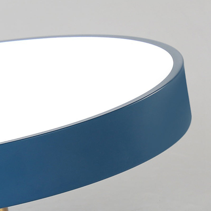 Modern Minimalist Round Acrylic LED Ceiling Light for Bedroom Semi-Flush Mount