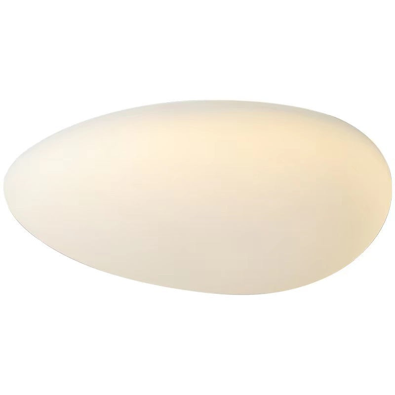 Modern Minimalist Pebble Shape PE LED Ceiling Light for Bedroom Flush Mount