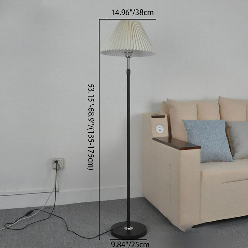 Contemporary Nordic Drum Iron Pleated Floor Lamp Living Room 

Illuminate your living space with this stylish Contemporary Nordic Drum Iron Pleated Floor Lamp. Designed for modern aesthetics, this 1-light standing floor lamp combines a sleek iron base wit