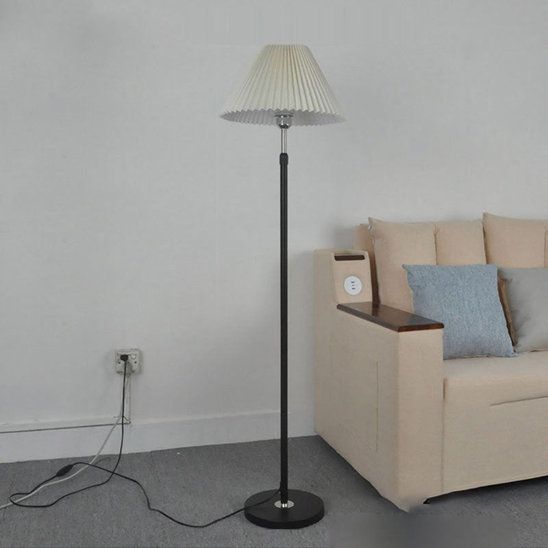 Contemporary Nordic Drum Iron Pleated Floor Lamp Living Room 

Illuminate your living space with this stylish Contemporary Nordic Drum Iron Pleated Floor Lamp. Designed for modern aesthetics, this 1-light standing floor lamp combines a sleek iron base wit