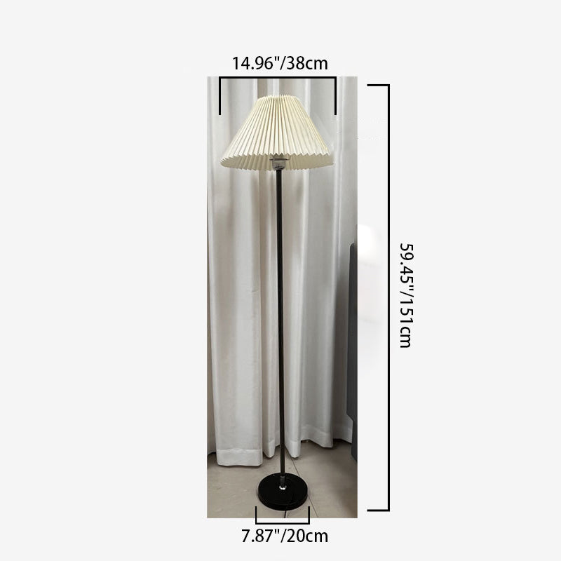 Contemporary Nordic Drum Iron Pleated Floor Lamp Living Room 

Illuminate your living space with this stylish Contemporary Nordic Drum Iron Pleated Floor Lamp. Designed for modern aesthetics, this 1-light standing floor lamp combines a sleek iron base wit