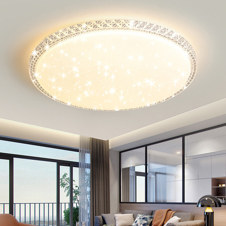 Modern Luxury LED Flush Mount Ceiling Light - Square Acrylic Iron Design for Bedroom