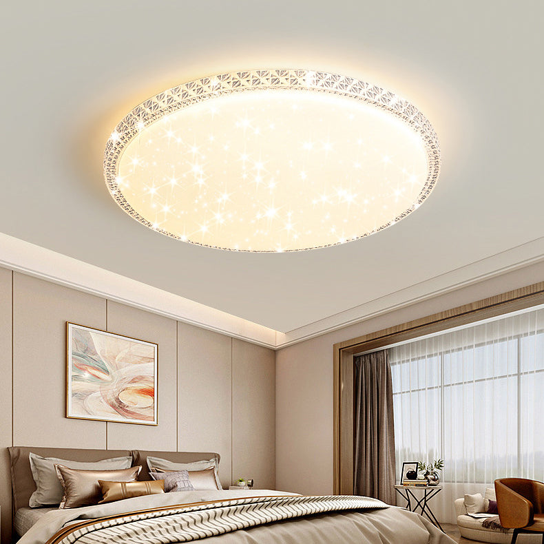 Modern Luxury LED Flush Mount Ceiling Light - Square Acrylic Iron Design for Bedroom