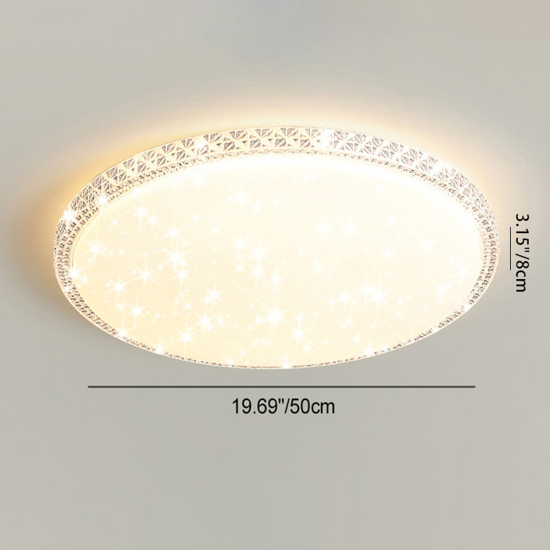 Modern Luxury LED Flush Mount Ceiling Light - Square Acrylic Iron Design for Bedroom