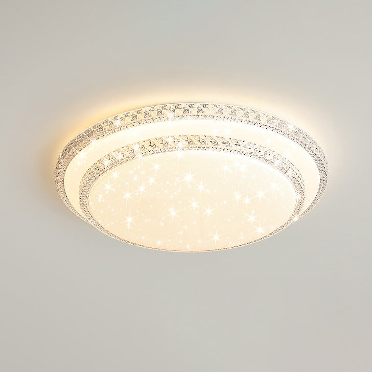 Modern Luxury LED Flush Mount Ceiling Light - Square Acrylic Iron Design for Bedroom