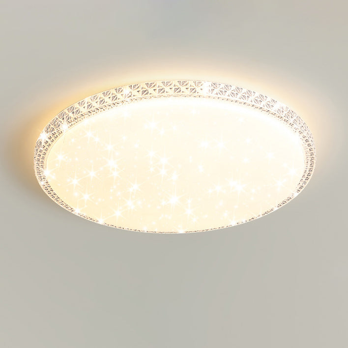 Modern Luxury LED Flush Mount Ceiling Light - Square Acrylic Iron Design for Bedroom