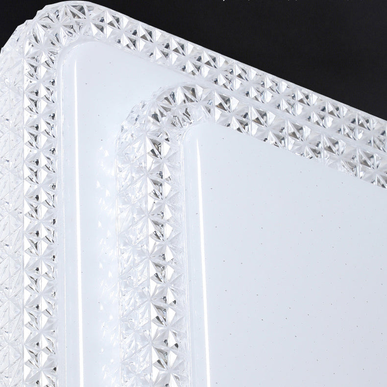 Modern Luxury LED Flush Mount Ceiling Light - Square Acrylic Iron Design for Bedroom