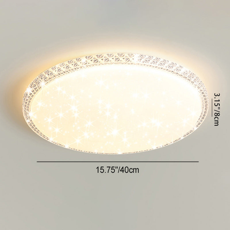 Modern Luxury LED Flush Mount Ceiling Light - Square Acrylic Iron Design for Bedroom