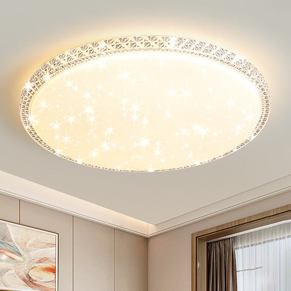 Modern Luxury LED Flush Mount Ceiling Light - Square Acrylic Iron Design for Bedroom
