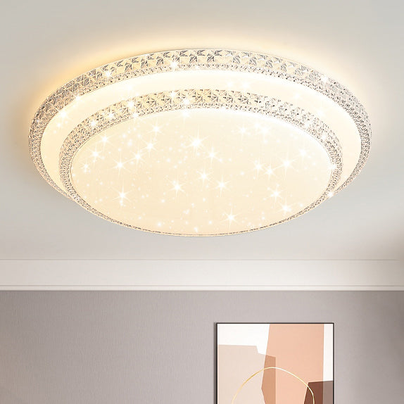 Modern Luxury LED Flush Mount Ceiling Light - Square Acrylic Iron Design for Bedroom