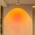 Modern Minimalist LED Semi-Flush Mount Spotlight - Adjustable Aluminum Cylinder Ceiling Light for Living Room