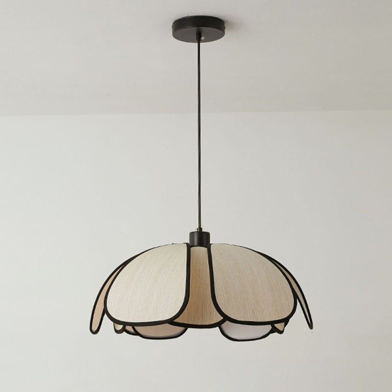 Contemporary Nordic Iron Plant Fiber 1-Light Pendant for Dining Room