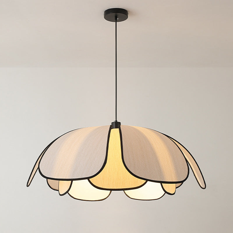 Contemporary Nordic Iron Plant Fiber 1-Light Pendant for Dining Room