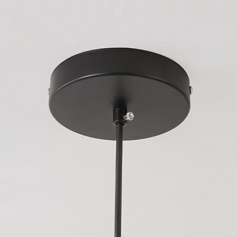 Contemporary Nordic Iron Plant Fiber 1-Light Pendant for Dining Room