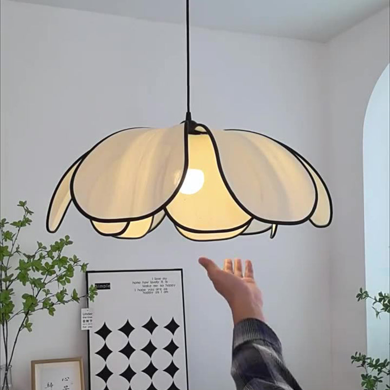Contemporary Nordic Iron Plant Fiber 1-Light Pendant for Dining Room