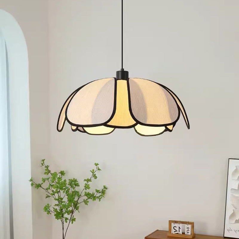 Contemporary Nordic Iron Plant Fiber 1-Light Pendant for Dining Room