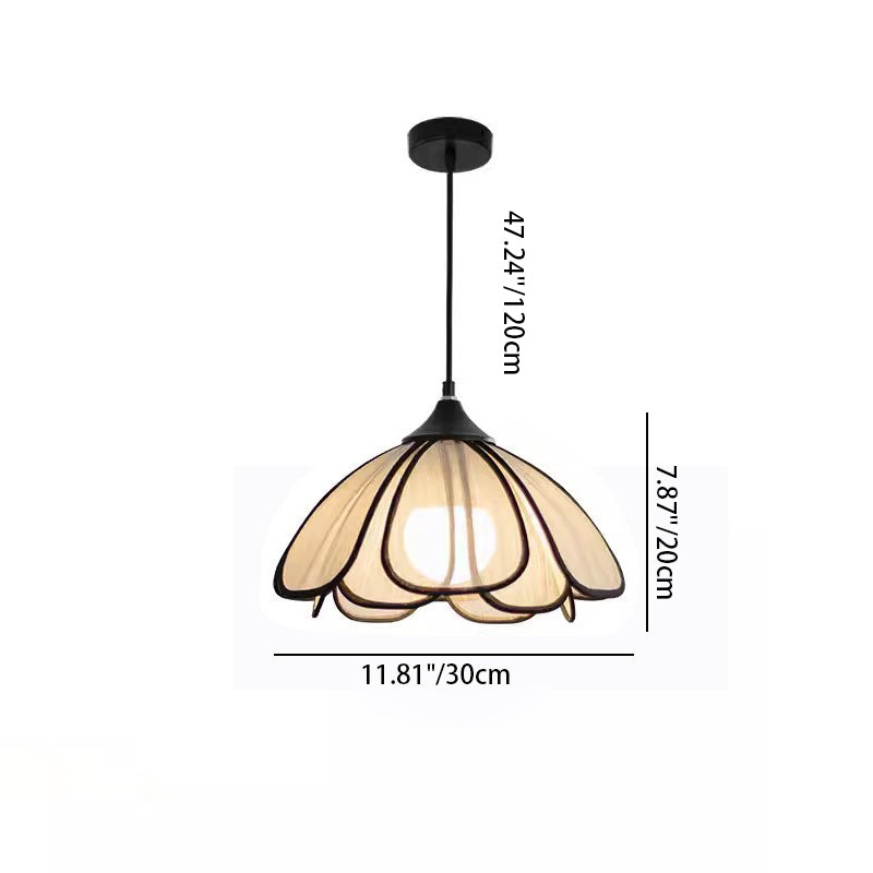 Contemporary Nordic Iron Plant Fiber 1-Light Pendant for Dining Room