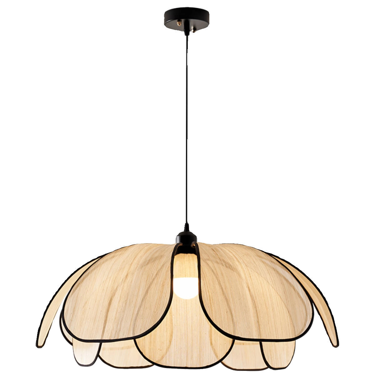 Contemporary Nordic Iron Plant Fiber 1-Light Pendant for Dining Room