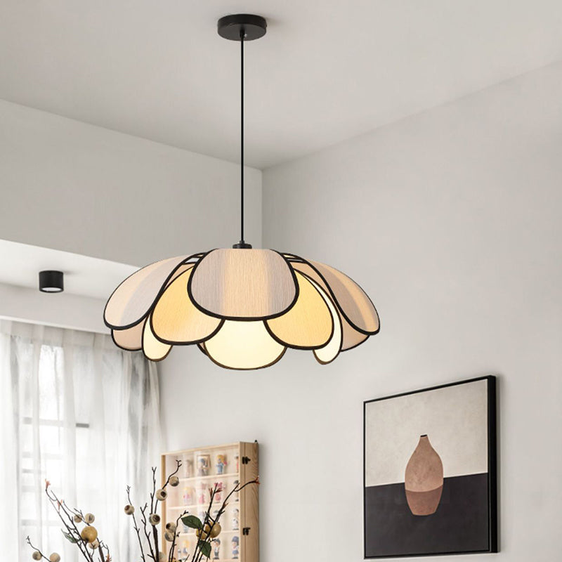 Contemporary Nordic Iron Plant Fiber 1-Light Pendant for Dining Room