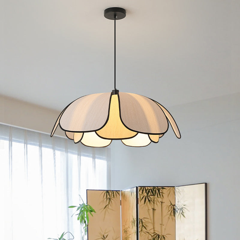 Contemporary Nordic Iron Plant Fiber 1-Light Pendant for Dining Room