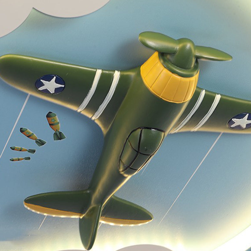 Contemporary Unicorn Airplane LED Flush Mount Ceiling Light for Kids Bedroom