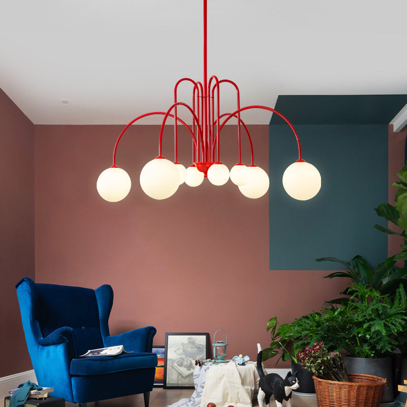 Contemporary Nordic Iron Frame Glass Globe Chandelier - 6/8/12-Light Options for Dining Room 

Illuminate your dining area with our stylish Contemporary Nordic Iron Frame Glass Globe Chandeliers. Available in 6, 8, or 12-light configurations, these modern