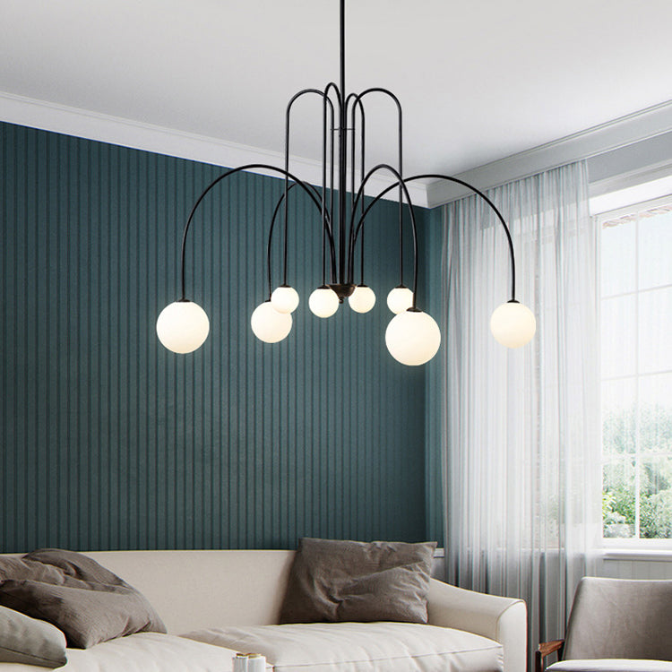 Contemporary Nordic Iron Frame Glass Globe Chandelier - 6/8/12-Light Options for Dining Room 

Illuminate your dining area with our stylish Contemporary Nordic Iron Frame Glass Globe Chandeliers. Available in 6, 8, or 12-light configurations, these modern