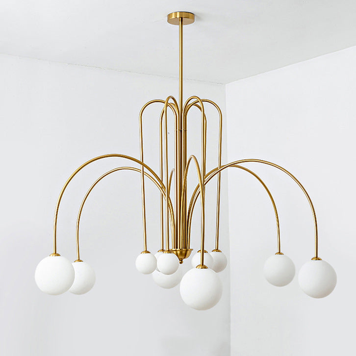 Contemporary Nordic Iron Frame Glass Globe Chandelier - 6/8/12-Light Options for Dining Room 

Illuminate your dining area with our stylish Contemporary Nordic Iron Frame Glass Globe Chandeliers. Available in 6, 8, or 12-light configurations, these modern