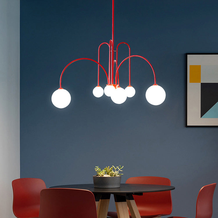 Contemporary Nordic Iron Frame Glass Globe Chandelier - 6/8/12-Light Options for Dining Room 

Illuminate your dining area with our stylish Contemporary Nordic Iron Frame Glass Globe Chandeliers. Available in 6, 8, or 12-light configurations, these modern