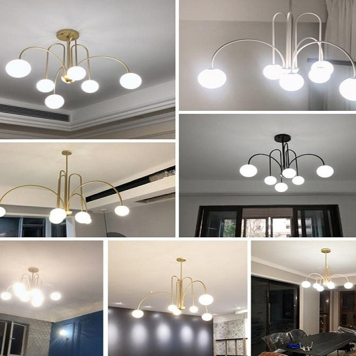 Contemporary Nordic Iron Frame Glass Globe Chandelier - 6/8/12-Light Options for Dining Room 

Illuminate your dining area with our stylish Contemporary Nordic Iron Frame Glass Globe Chandeliers. Available in 6, 8, or 12-light configurations, these modern
