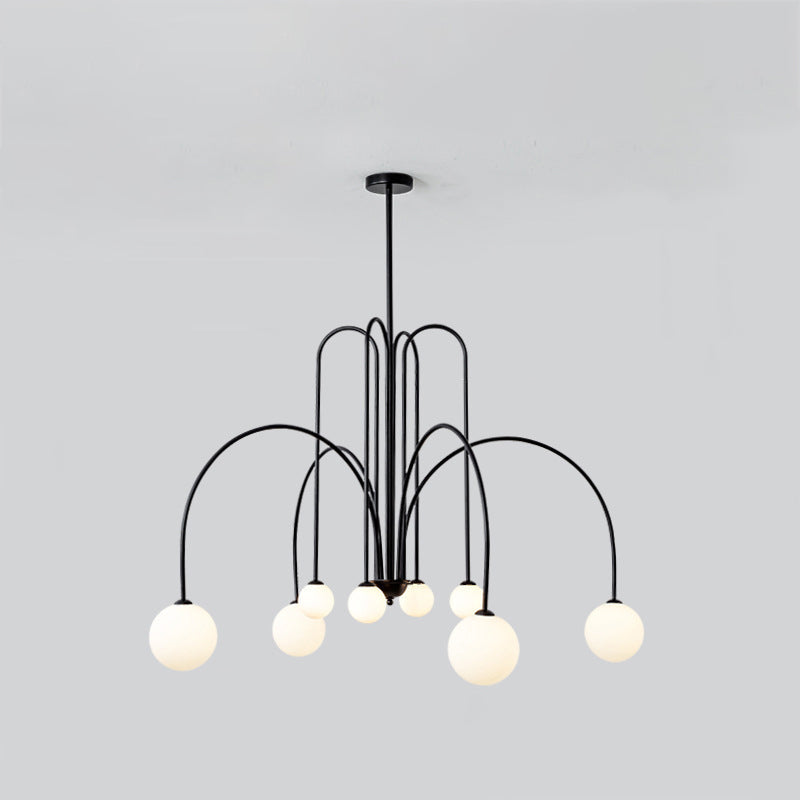 Contemporary Nordic Iron Frame Glass Globe Chandelier - 6/8/12-Light Options for Dining Room 

Illuminate your dining area with our stylish Contemporary Nordic Iron Frame Glass Globe Chandeliers. Available in 6, 8, or 12-light configurations, these modern