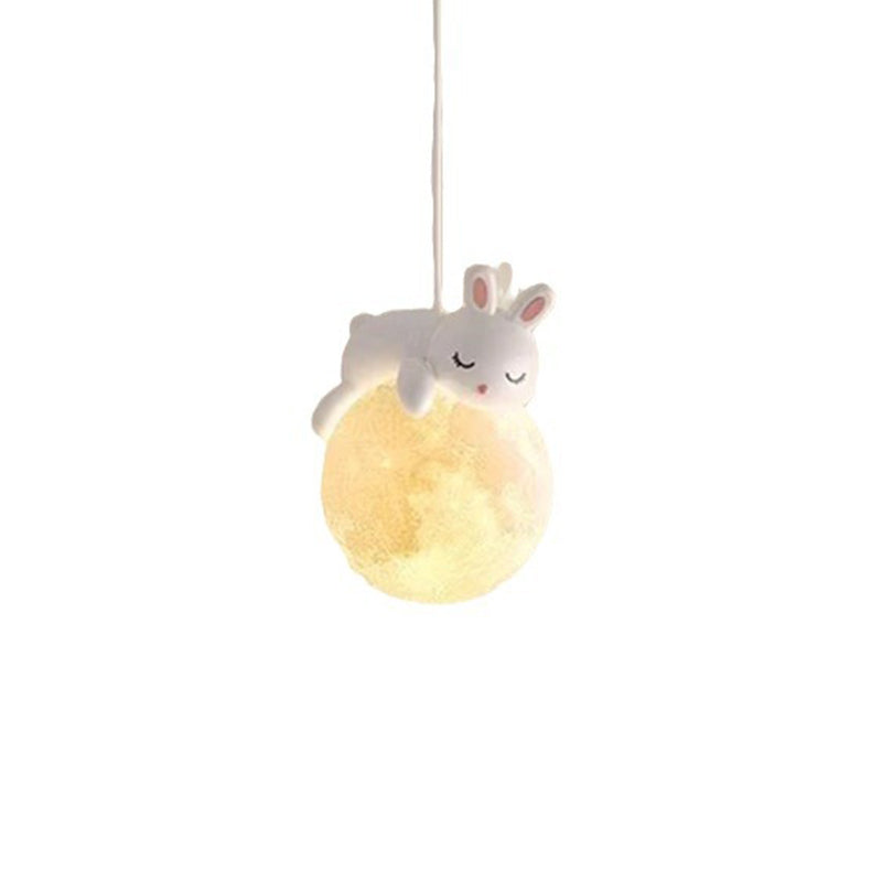 Contemporary Creative Kids Rabbit Bear Animal Iron Resin PLA 1-Light Wall Sconce Lamp Bedroom Nursery Decor Lighting Fixture Fun Playful Design Kids Room Illumination Animal Theme Home Lighting Creative Decor Cute Rabbit Bear Wall Light Children's Room Wa