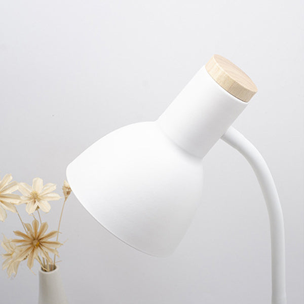 Modern Minimalist Iron Wood Adjustable Angle Table Lamp - Study Lighting 1-Light Design