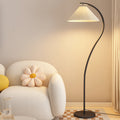 Modern Minimalist Pleated Fabric Iron Floor Lamp for Living Room