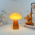 Contemporary Nordic Mushroom Shape Glass USB LED Table Lamp for Bedroom, Modern Night Light, Stylish Home Decor, Warm White Light Desk Lamp, Aesthetic Room Lighting, USB Powered Bedside Lamp, Unique Gift Idea for Teens and Adults