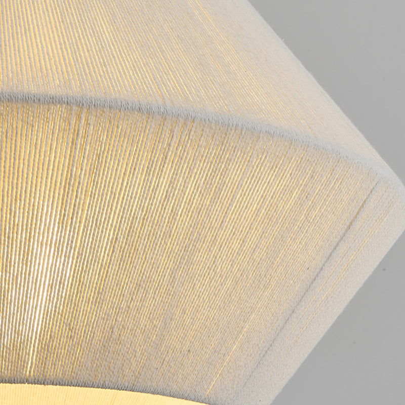 Traditional French Flying Saucer Hemp Rope Wood 3-Light Flush Mount Ceiling Light for Living Room