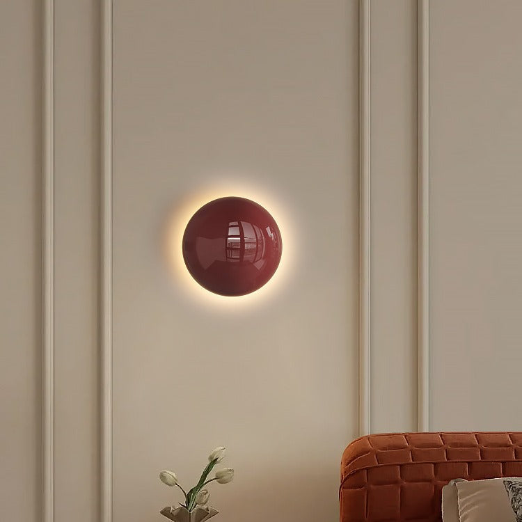 Modern Minimalist Iron Round LED Wall Sconce for Living Room Ambiance Lighting