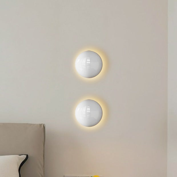 Modern Minimalist Iron Round LED Wall Sconce for Living Room Ambiance Lighting