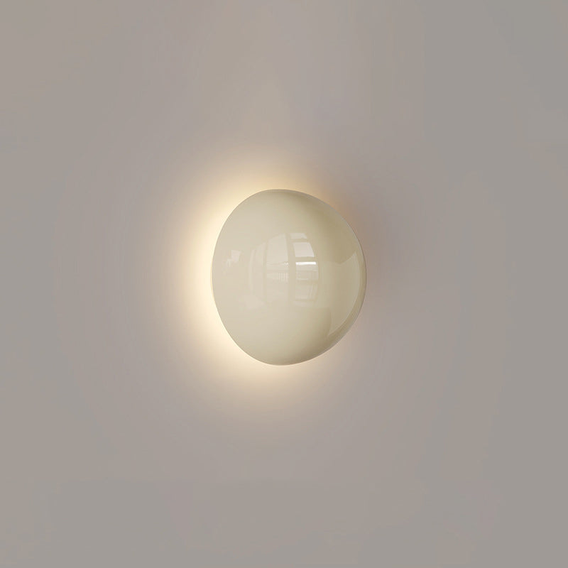 Modern Minimalist Iron Round LED Wall Sconce for Living Room Ambiance Lighting