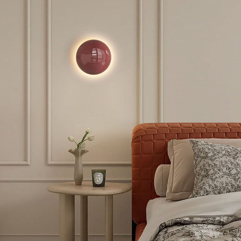 Modern Minimalist Iron Round LED Wall Sconce for Living Room Ambiance Lighting