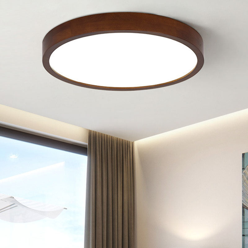 Modern Minimalist Round LED Flush Mount Ceiling Light for Bedroom