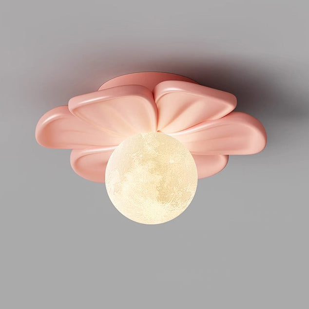 Contemporary Floral Cream Semi-Flush Mount Light for Hallway  

Elevate your hallway with this stunning contemporary cream floral ball semi-flush mount light. Crafted from durable iron and resin, its elegant design showcases a beautiful floral pattern, ad