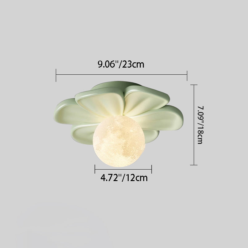 Contemporary Floral Cream Semi-Flush Mount Light for Hallway  

Elevate your hallway with this stunning contemporary cream floral ball semi-flush mount light. Crafted from durable iron and resin, its elegant design showcases a beautiful floral pattern, ad